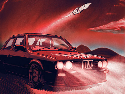 Rocket Fuel - Film Poster 80s art car drawing graphic illustration illustrator sketch vintage