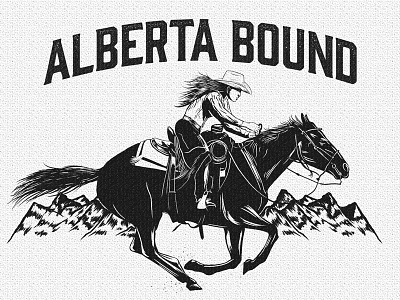 Alberta Bound alberta art canada design drawing graphic horse illustration merchandise shirt sketch vintage