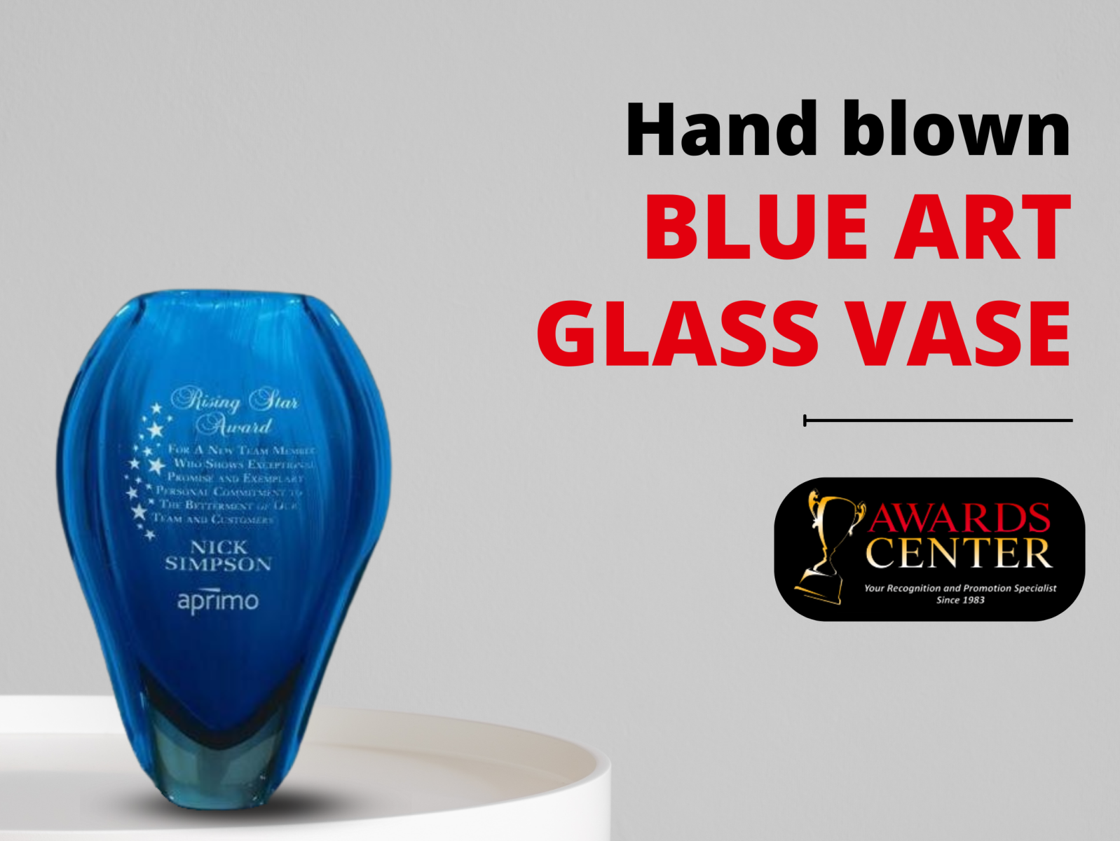 Blue Art Glass Vase Artistic Glass Awards by Awards Center on Dribbble