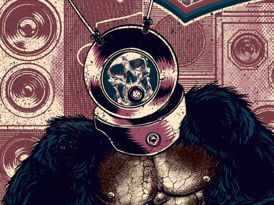 Mixology Poster W Text dj gig poster poster poster design robot monster skull