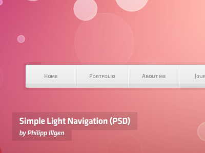 Simple Light Navigation freebies goodies menu navigation