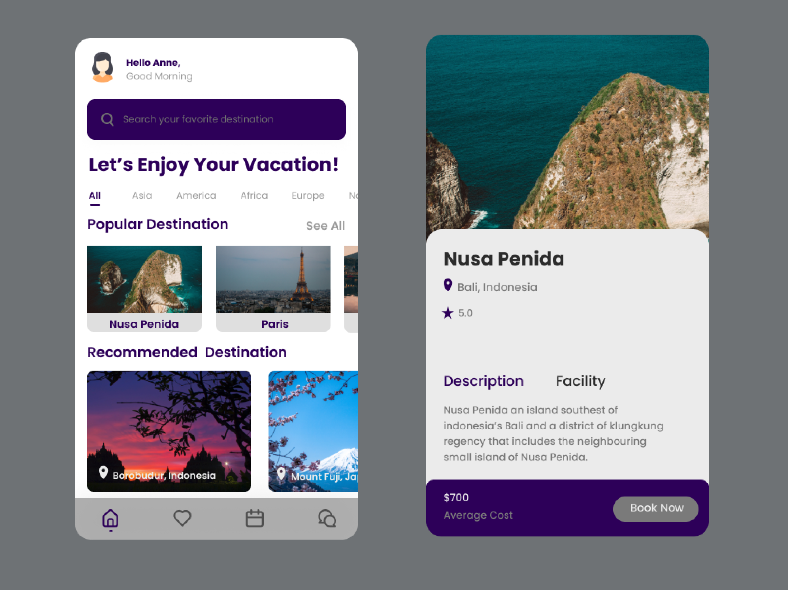 Travel Book App by Ivan Risky on Dribbble
