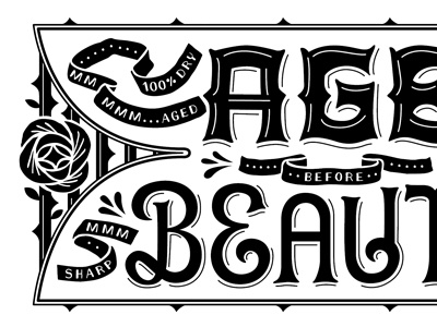 Age Before Beauty handlettering typography