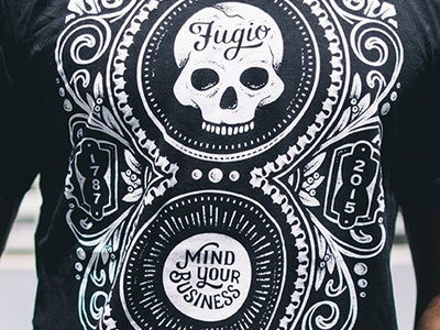 Bones and Ivy illustration lettering shirts skulls