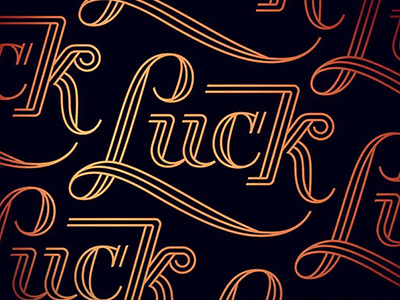 Luck pattern lettering