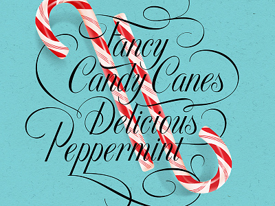 Candy Cane Script embellished lettering script