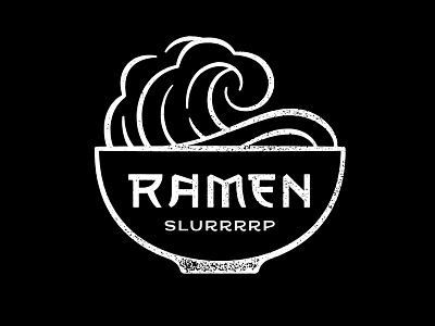 Noodle Wave bowl illustration lettering ramen