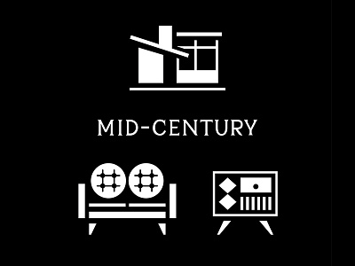 Mid-Century Icons furniture geometric graphic home icons illustration midcentury