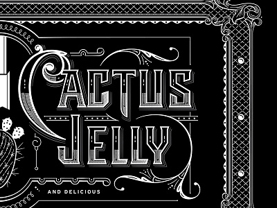 Cactus Jelly details embellished lettering type typography