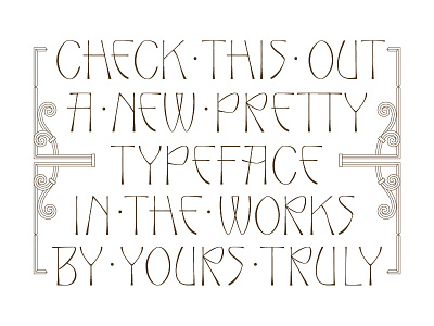 Pretty-ish lettering typeface