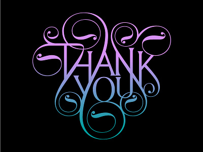 Thank You classics embellished lettering thank you