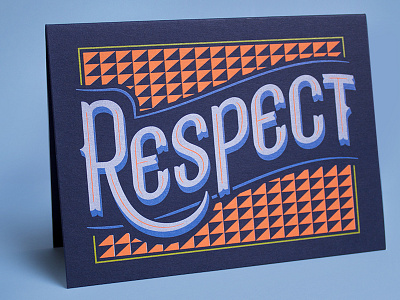 Respect card lettering pattern