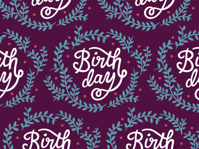 Birthday pattern lettering pattern