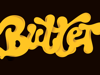 Butter lettering