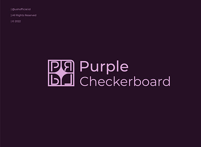 Purple Checkerboard Logo Brand Design board brand identity branding brandmark checkerboard design illustration logo logo design logos logotype purple vector vegan vegetarian