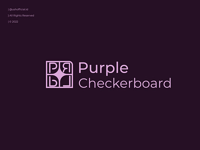 Purple Checkerboard Logo Brand Design