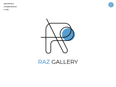 Raz Gallery Letter R Logo brand identity branding brandmark design gallery letter r lineart lineartlogo logo logo design logotype modern r logo simple vector wordmark
