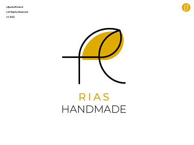 Rias Handmade Logo Design brand identity branding brandmark concept design illustration letter logo letter r lineart lineart logo logo logo concept logos logotype r r logo simple vector wordmark