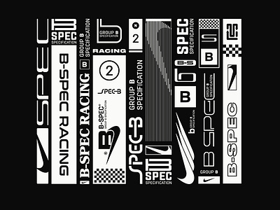 Nike B-Spec Racing concepts banner bao branding design logo nike typography