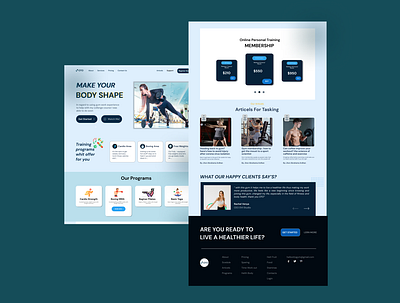 Landing Page - OTO Gym app bestdesign branding clear creative design figma graphic design gym landingpage mobile product productdesign ui uiux