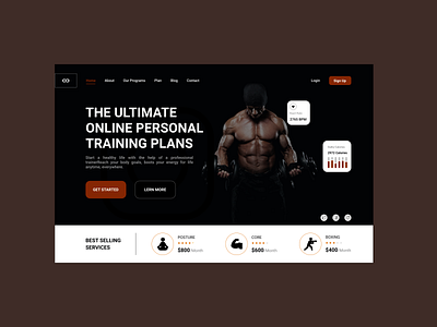 Website Gym app bestdesign branding clear creative dark design figma glassmorpishm graphic design gym logo mobile productdesign ui uiux website