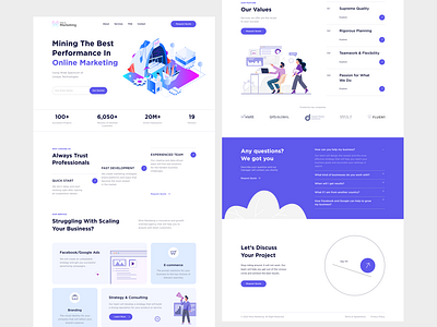 Website Design: Landing page home page UI