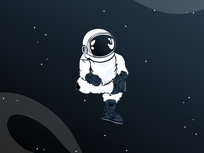 Astronaut ai astronaut astronaute design espace illustration illustrator photoshop sitting space univers waiting