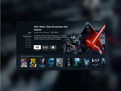 AppleTV - Star Wars appletv card dark movie star starwars tv tvos ui wars