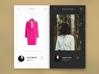 Fashion App Light vs Dark