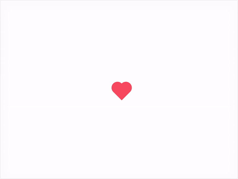 "Like" animation made in Framer by Silvia Bormüller on Dribbble