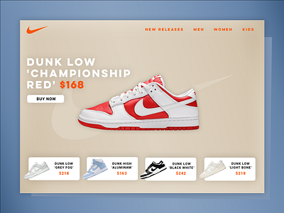 NIKE DUNKS - WEBSITE CONCEPT