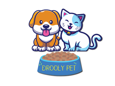 Drooly Pet Logo design graphic design illustration logo