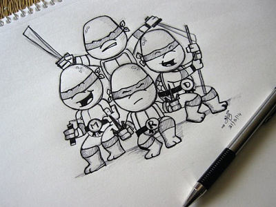 Ninja_Kids adheedhan cartoon characters drawing