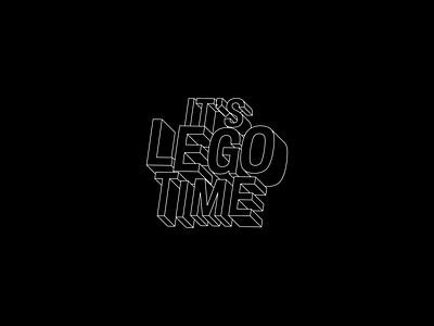 Lego Time - Typography illustration type design typography
