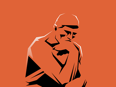 The Thinker Statue - Emailer Banner characters design graphic design illustration illustrator vector