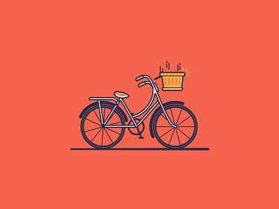 Bicycle Icon adheedhan basket bicycle chargebee cycle icon illustration