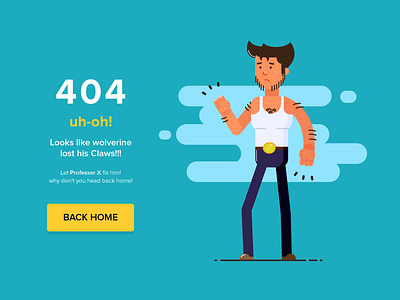 404 Page Not Found! 404 adheedhan fun illustration landing page page not found practising ui wolvering