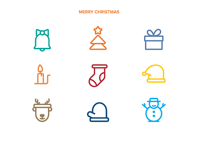 Merry Christmas Freebie freebie fun gift icons illustration merry christmas simple