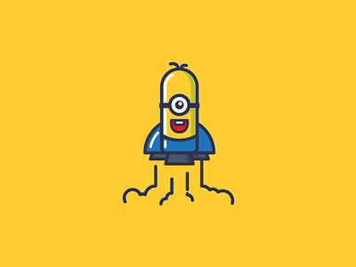 Minion ! banana despicable me illustration minion rocket