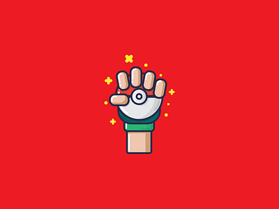 Pokemon hand illustration poke ball pokemon