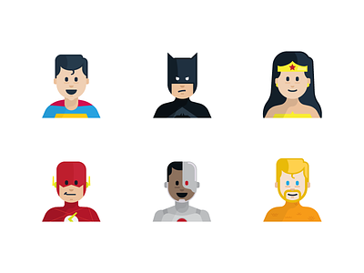 Character Studies aquaman avatars batman character cyborg flash justice league set superman wonderwoman
