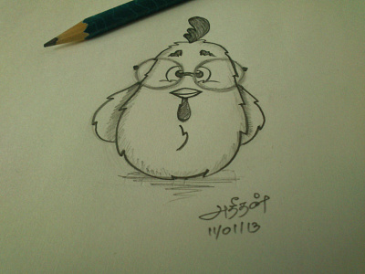 Rooster adheedhan character chicken cute drawing mascot rooster sketch