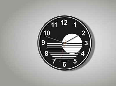 Sunset clock clock wall