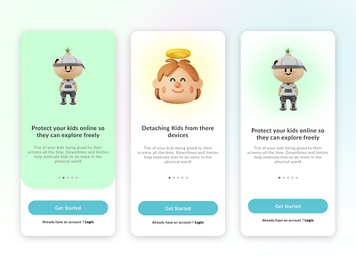 Onboarding screens