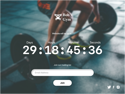 Website Launch Timer 014 dailyui design revisit timer ui