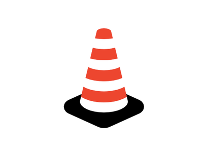 Cone cone construction icon stripes