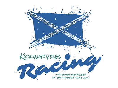 Flag Logo flag grunge logo off road racing rock salt (font) sarina (font) scotland splatter treads