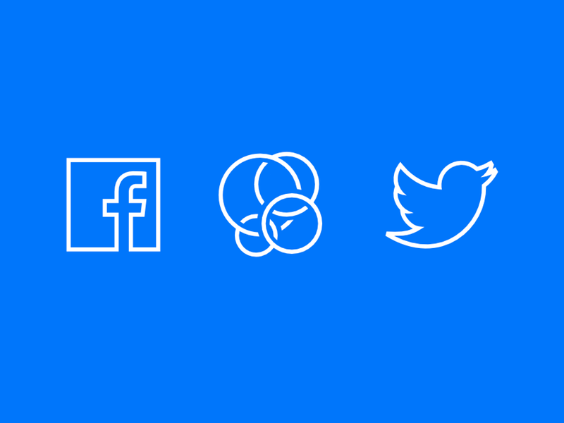 Social Icons free twitter game-center line-art facebook icons social-media psddd