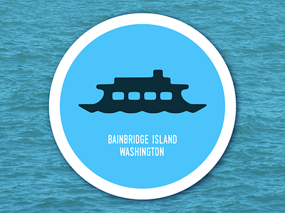 Bainbridge Island ferry island sticker washington