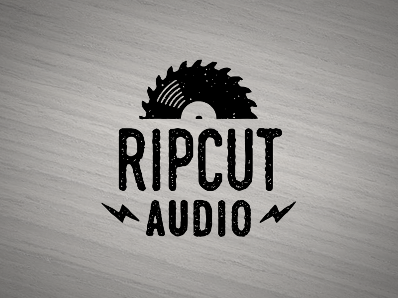 Ripcut music turntable blade album audio record lp saw logo